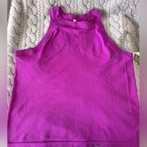 NWT Athleta Renew Seamless Racerback Ribbed Tank, Fuchsia, 2X